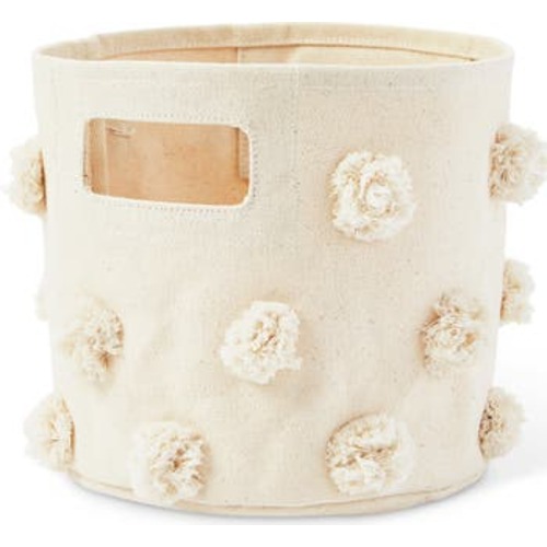 Pompom Mini Canvas Bin