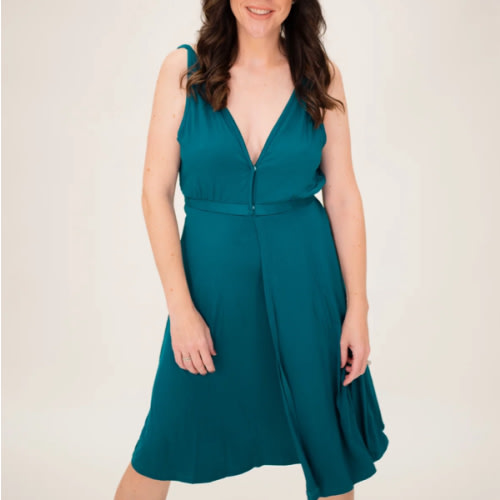Juliet Labor & Postpartum Gown in Deep Teal-Limited Time – Lila