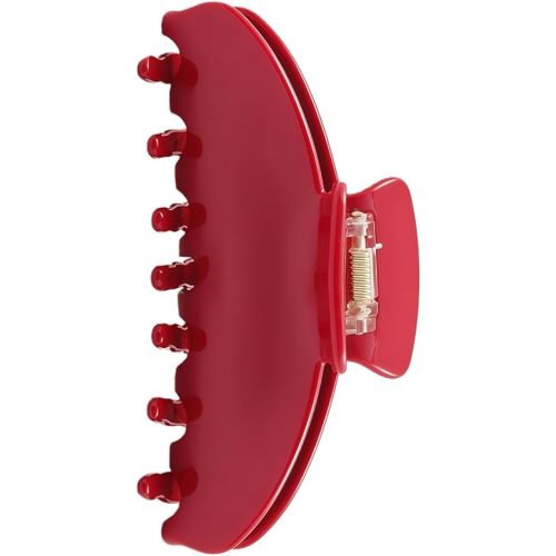 Durable Acetate Hair Clips - 4-Inch Cherry Red Claw Clips for Fine and Thick Hair (Red)
