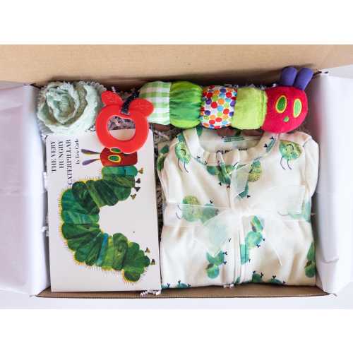 Caterpillar Baby Gift Box, Eric Carle Book, Teether, Sleeper
