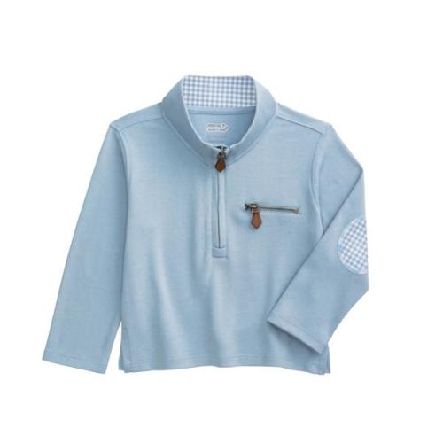 Large Blue Boy Quarter Zip | Size 4T-5T Toddler | Mud Pie