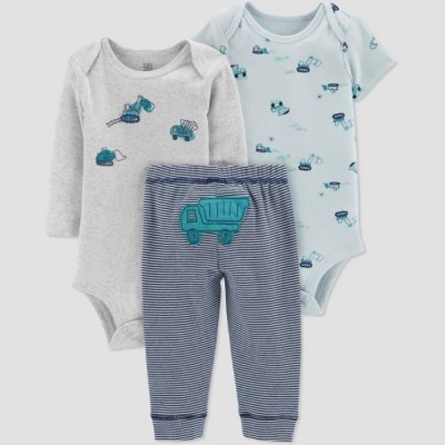Carter's Just One You® Baby Boys' Construction Top & Bottom Set - Navy 6M