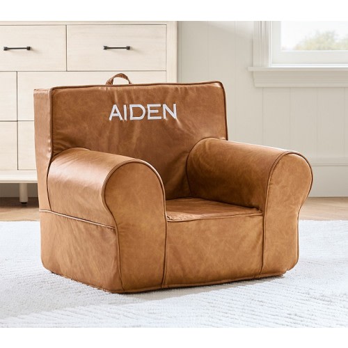 Kids Anywhere Chair® Slipcover Only, Caramel Faux Leather