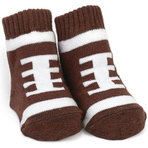 Bearington Baby Touchdown Newborn Boy's Football Socks for Baby Shower, Ages 0- 6 months.