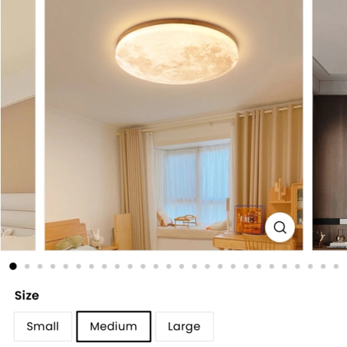 Nordic Minimalist Moon Round PVC LED Flush Mount Ceiling Light