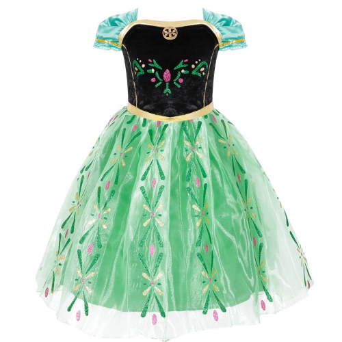 HAWEE Toddler Girls Princess Dress Qween Costume Snow Party Cosplay Fancy Dress with Accessories