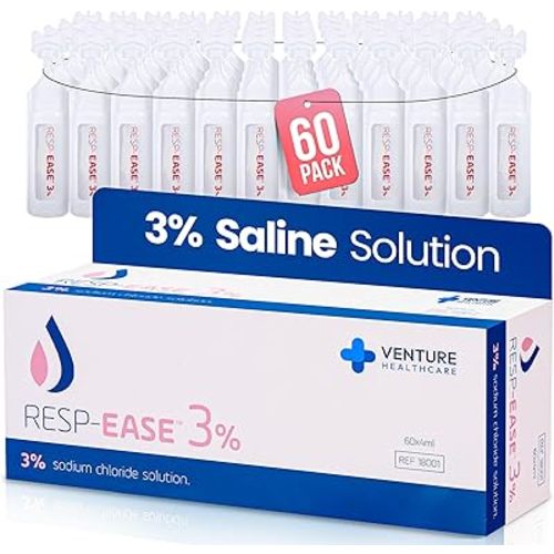 3% Saline Solution for Nebulizer and Moisturizing of The Airways - Sodium Chloride 3% for Nose, Nasal Cleanse for Adults and All Ages - 240ml / 8.12 fl oz