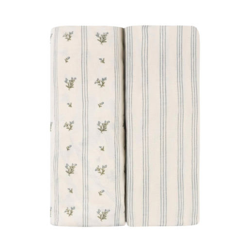 Linear Berry Crib Sheet Set | 100% plush jersey cotton knit – Ely's & Co.