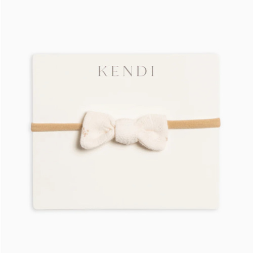 Brushed Back Pointelle Dainty Bow