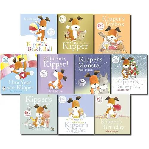 Kipper Collection 10 Books Set in a Bag Children Gift Pack (Kippers Birthday, Kippers Beach Ball, Hide Me Kipper, Kipper's New Pet, One Year With Kipper, Toy Box, Snowy Day, Little Friends, Monster)