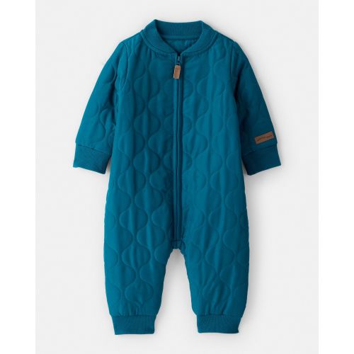 Baby Boy Quilted Long-Sleeve Jumpsuit - Blue - Carter's | Carter's