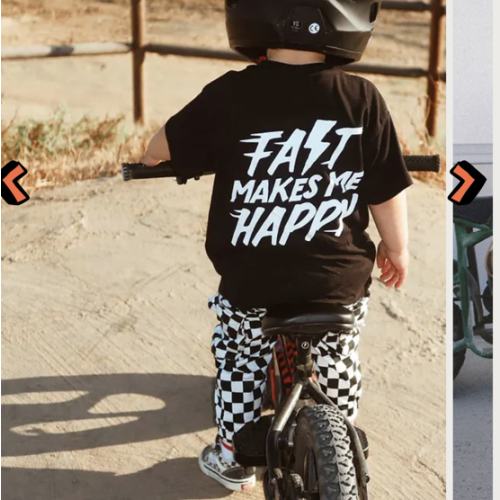Fast Makes Me Happy T-Shirt Black | Little Trouble