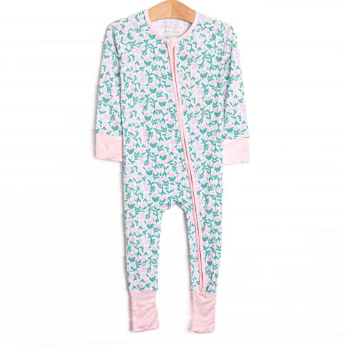 Patio Petals Bamboo Zippy Pajama, Green – Stitchy Fish