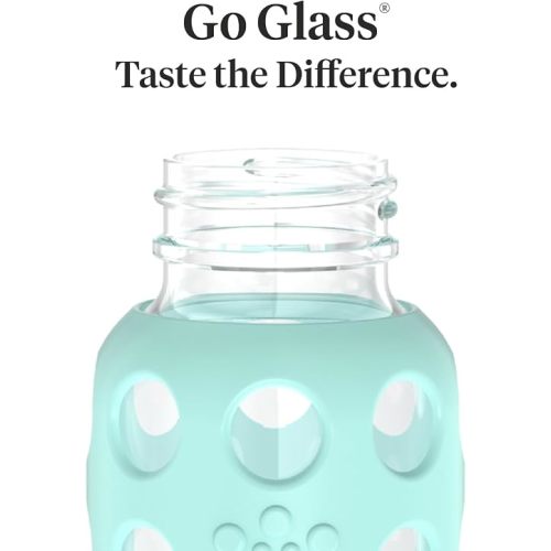 Lifefactory Glass Baby Bottle with Protective Silicone Sleeve and Stage 1 Nipple Mint 4 Oz 1 Count (Pack of 1) (LF110013C4)