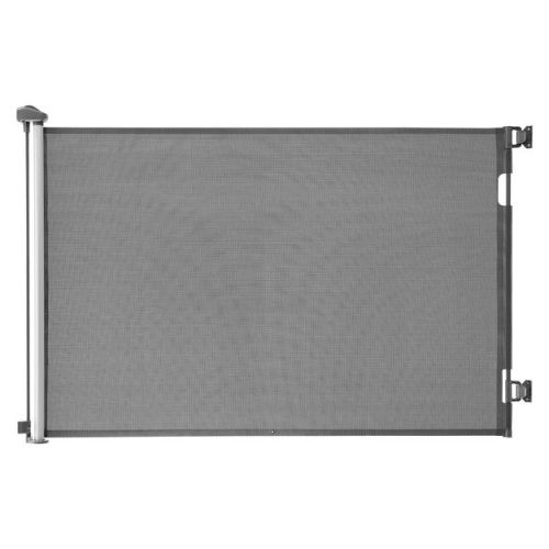 VEVOR Retractable Baby Gate,Extends to 57 inch Wide,38.5 inch Tall, with Security Lock, Easy to Use, Walk Through Without Tripping, Mesh Dog Gate,Gray