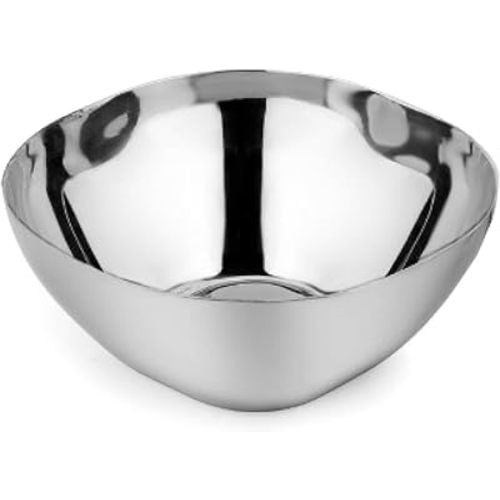 Ahimsa Stainless Steel Kids Bowl, Durable Pediatrician Designed Toddler Snack Bowls, 12oz, Premium Non Toxic Metal, Easy to Clean & Dishwasher Safe, Silver