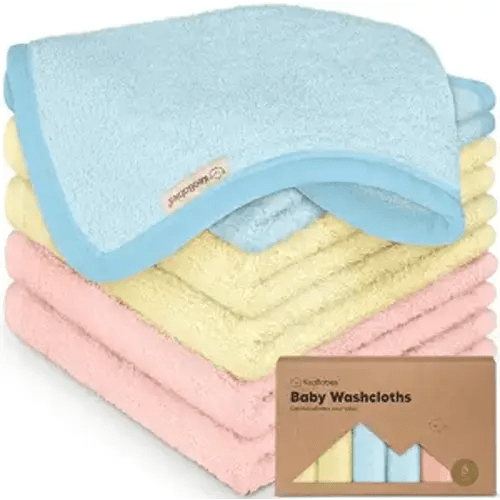 6-Pack Baby Washcloths, Soft Absorbent Washcloths for Face, Body (Candy Pop) | Viscose from Bamboo Washcloths, Baby Towels, Newborn, Kids, Toddlers, Infant, Gentle on Sensitive Skin, 10x10, Reusable