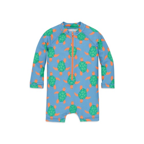 Baby One-Piece Rash Guard In Ocean Pals