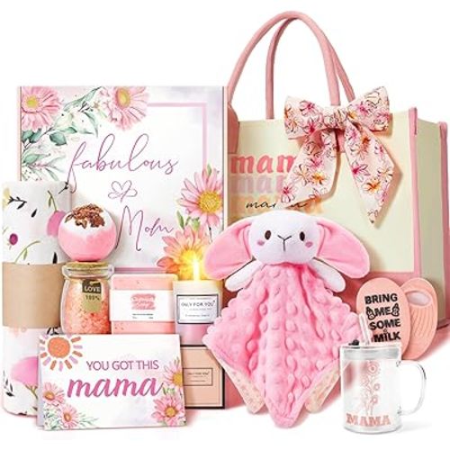 New Mom Gifts & Baby Girl Gift Set for Newborn,12PCS Baby Shower Gifts, Newborn Baby Girl Gifts,Pregnancy Gifts for Expecting Mom,New Mom Care Package After Baby, Pregnancy Gifts for Women and Baby
