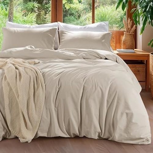 100% Linen Duvet Cover Set King Size,Durable Comforter Cover
