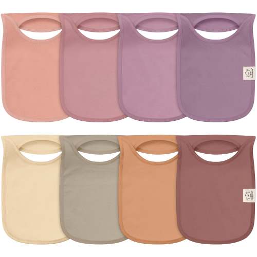 8-Pack Hallo Drool Bibs - Mauve / One Size