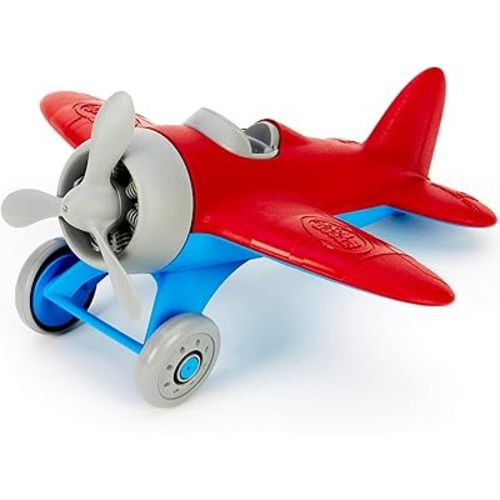 Green Toys Airplane - BPA Free, Phthalates Free, Red Aero Plane for Improving Aeronautical Knowledge of Children. Toys and Games