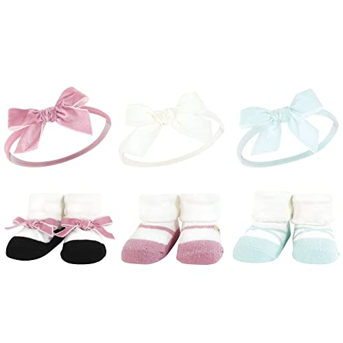 Hudson Baby Girl's Headband and Socks Giftset