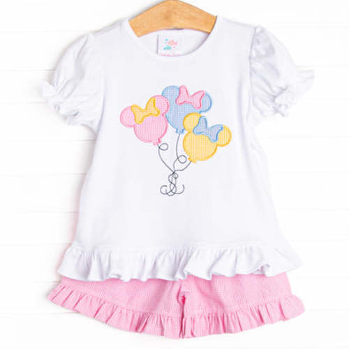 Mouse In The House Ruffle Short Set, Pink – Stitchy Fish