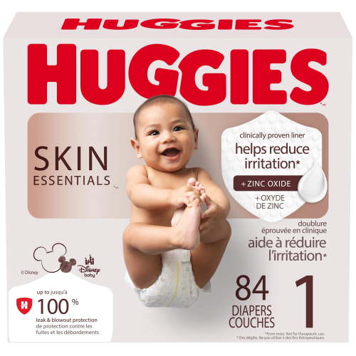Huggies Skin Essentials Baby Diapers, Size NB-6, 84-42 Count - Walmart.ca