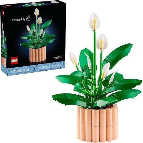 LEGO Botanicals Peace Lily Flower Building Set for Adults - Gifts for Birthdays - DIY Bedroom, Book Shelf & Office Decor for Women & Men, Ages 18+ - Artificial Flowers Crafting Kit - 11504