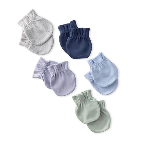 Morgan 5-Pack Baby Mittens 100% Organic Cotton No Scratch Mittens for Newborn Baby Boys & Girls​