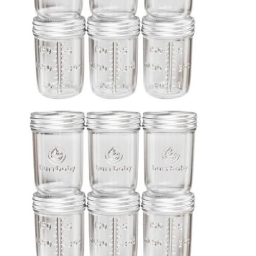 6oz Glass Breast Milk Storage Containers