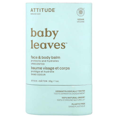 ATTITUDE Baby Leaves, Face & Cheek Balm, Unscented, 1 oz. (30 g)
