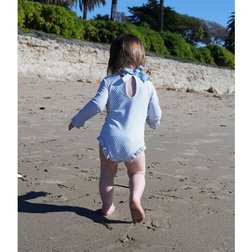 Edgehill Collection x Megan Karp Baby Girls Meredith Floral Bow Detail One-Piece Swimsuit