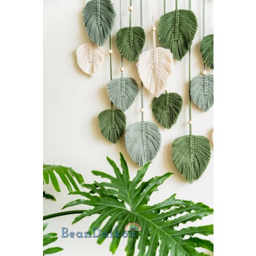 Large Green Leaves Headboard Above Bed Decor Safari Unique - Etsy