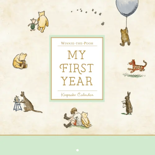 Winnie-the-Pooh First Year Calendar (includes 75 stickers)