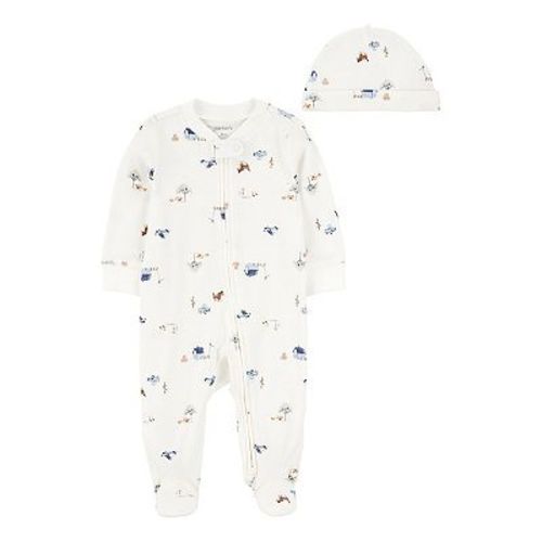 Baby Boys Carter's 2-Pc. 2-Way Zip Sleep & Play and Cap Set
