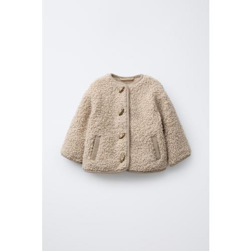 FLEECE TOGGLE JACKET - Beige | ZARA United States