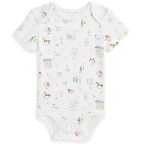 RL Baby x Riley Sheehey Saturday in The Park Cotton Bodysuit in Romant | Over The Moon