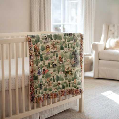 Throne of Glass Knit Baby Blanket | Woven Throw | Bookish Character Nursery Decor