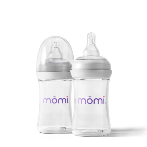 mōmi breast-like bottle sets, 4oz glass