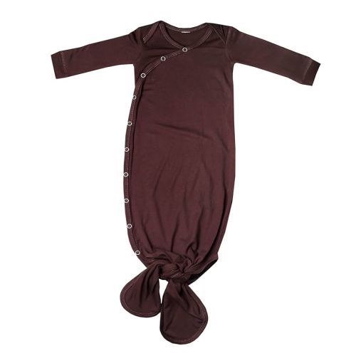 Copper Pearl Baby Gown - Knotted Newborn Sleepers for Baby Boy and Girl, Soft Stretchy Long Sleeve Infant Gowns with Bottom Tie and Hand Mittens, Perfect Hospital Coming Home Outfit (Moose)