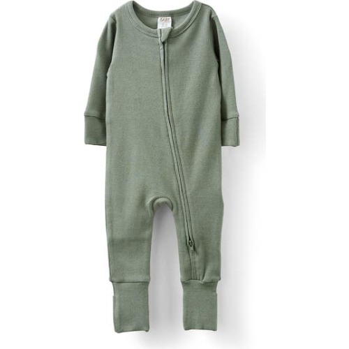 The Billie Long Sleeve Rib Romper, 6-9M