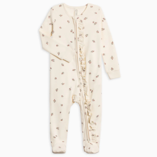 Neve Ruffle Zipper Footie