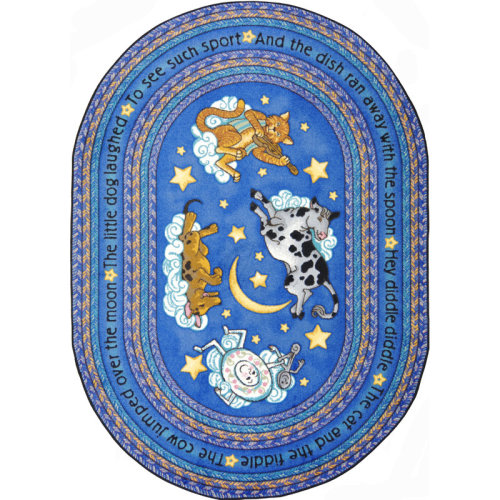 Joy Carpets Just for Kids Hey Diddle Diddle Area Rug & Reviews | Wayfair