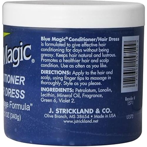 Blue Magic Conditioner Hair Dress, The Original, 12-Ounce Jar