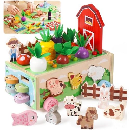 ALLABC Montessori Toys for 1-3 Year Old First Birthday Gifts for Girls Boys
