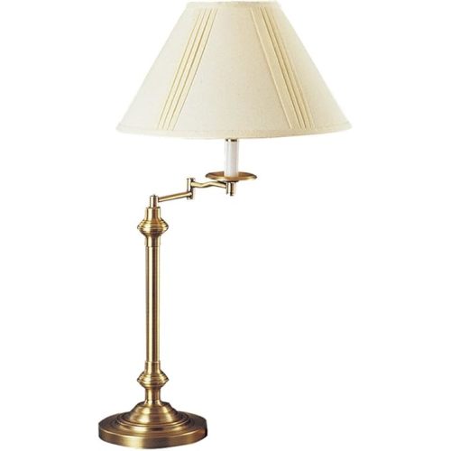 Cal Lighting BO-342-AB Traditional One Table Lamp Lighting Accessories, Beige/Slate Blue/Burgundy/Hunter Green, 14.8x19.9x16.4