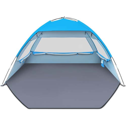 Gorich Beach Tent for 3/4/6/8 Person, UPF 50+ UV Protection, Portable Sun Shelter, Easy Setup Sun Shade Beach Canopy with Carry Bag
