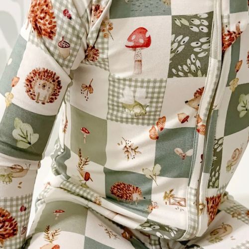 Harvest Hedgehogs Bamboo Zippy Pajamas | Little Joy Co.